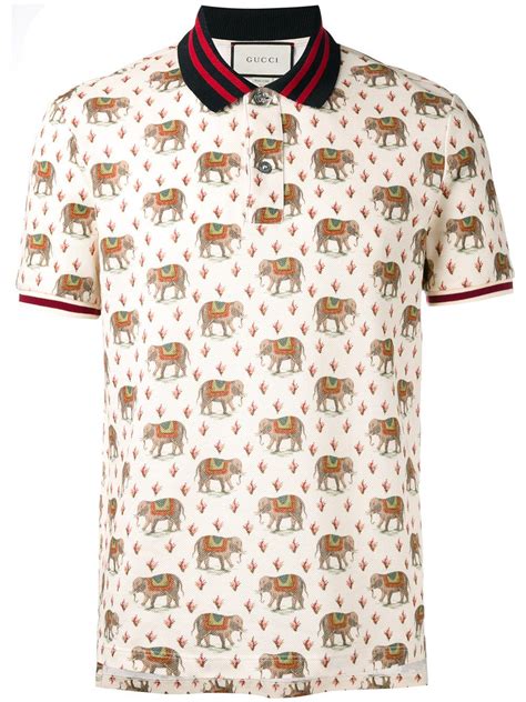 gucci elephant print polo shirt|Gucci polo aliexpress.